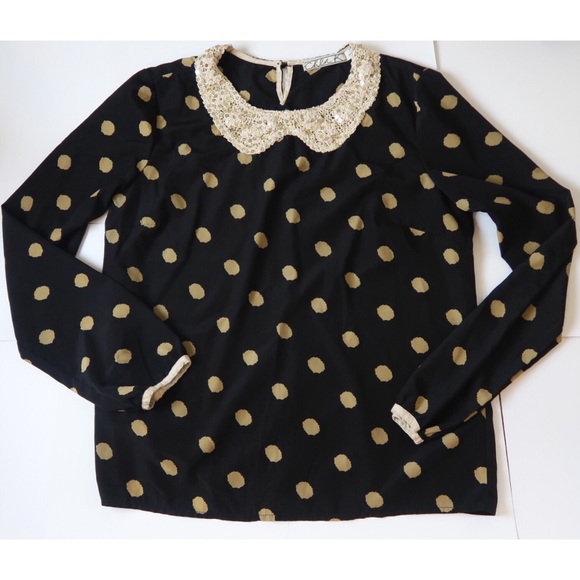 Chloe K faux collar blouse, size L (used) - Picture 1 of 4